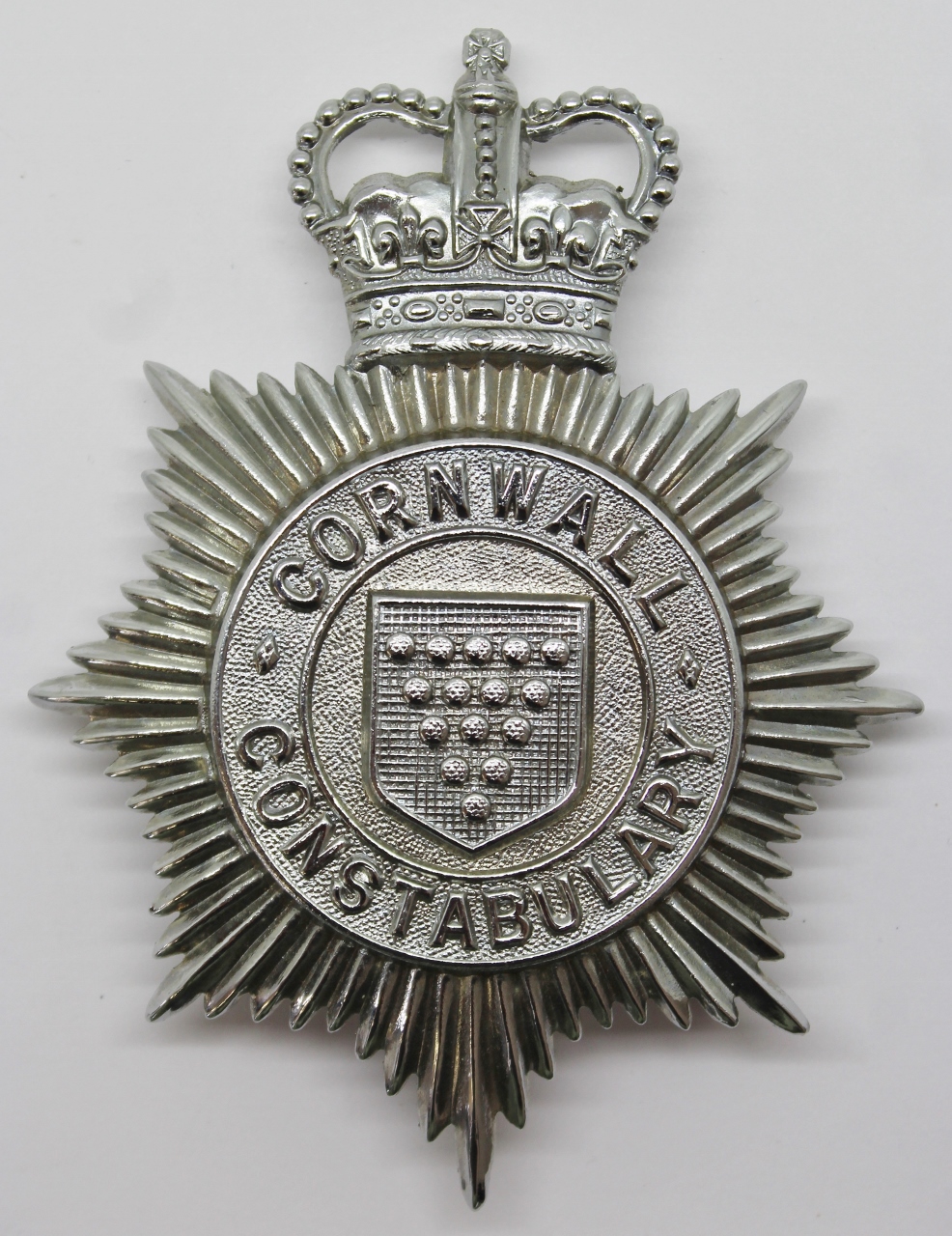 Cornwall Constabulary Helmet Plate - Queen's Crown