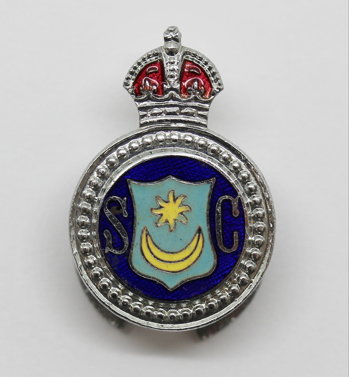 Portsmouth City Police Special Constable Enamelled Lapel Badge - King's Crown