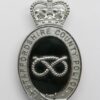 Staffordshire County Police Enamelled Helmet Plate - Queen's Crown
