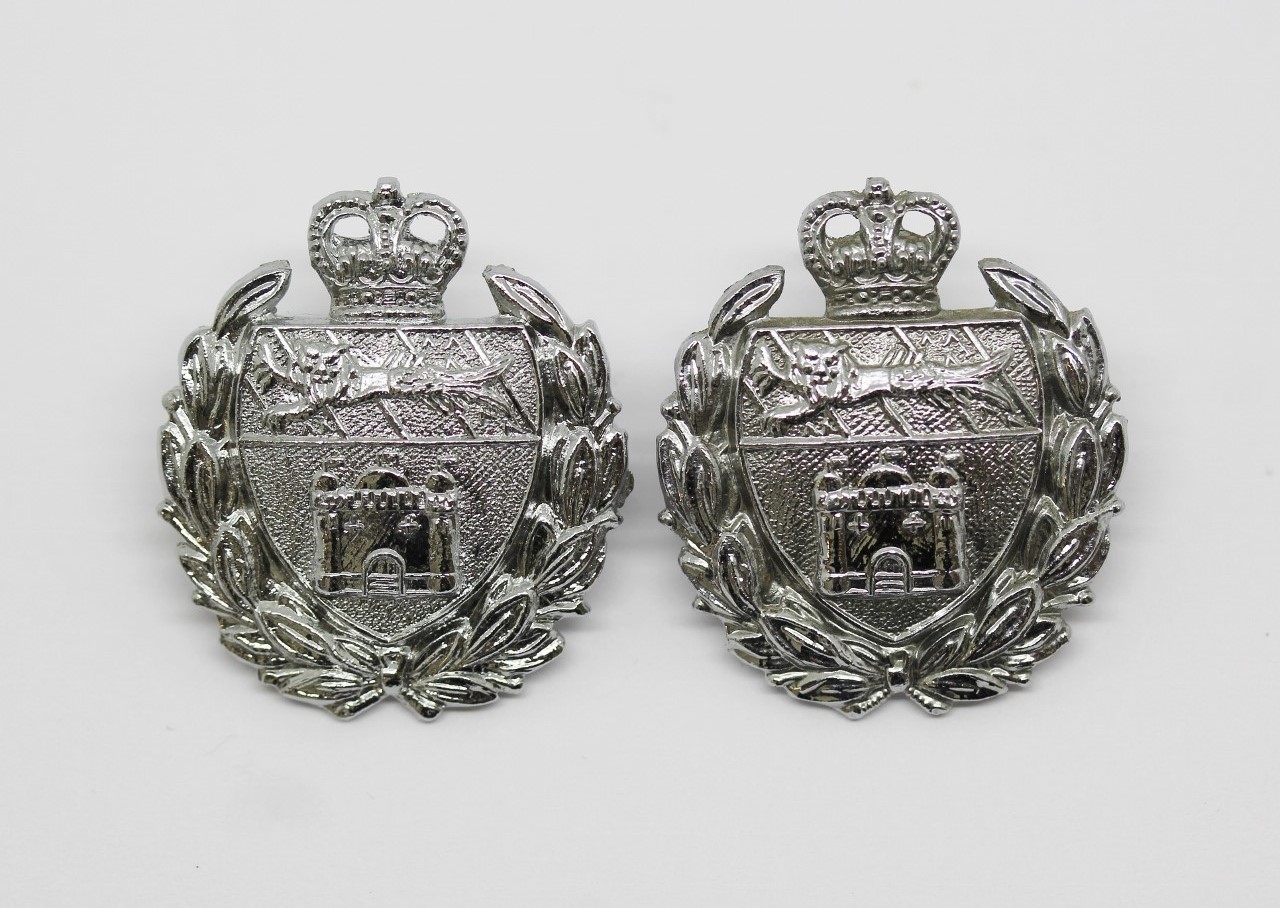 Pair of Norfolk Joint Police Collar Badges - Queen's Crown