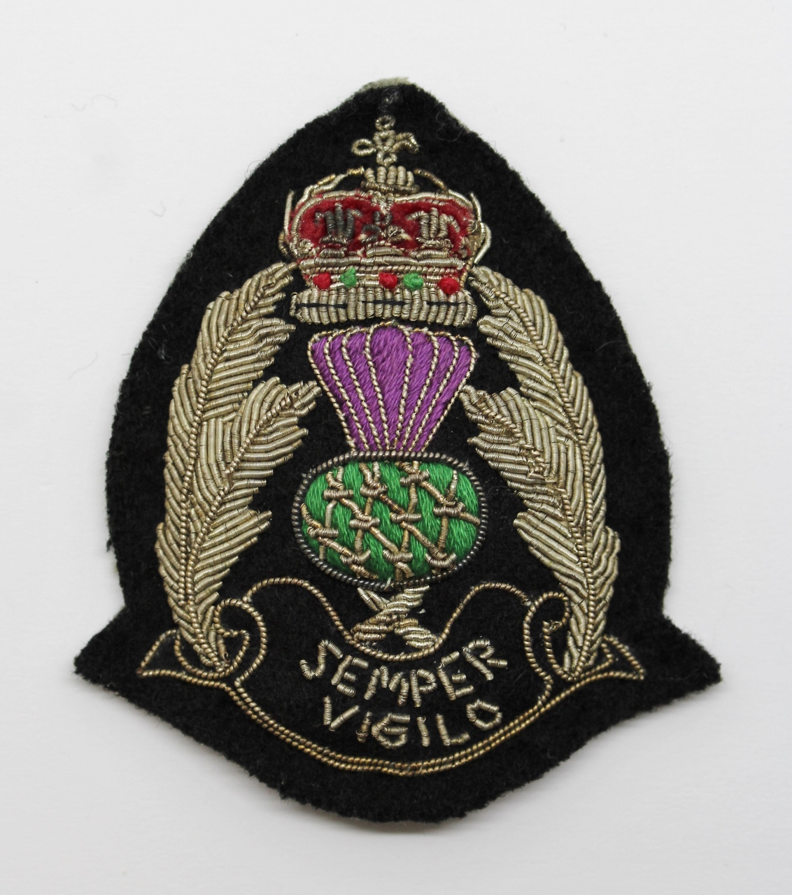 Scottish Police Forces Bullion Cap Badge - Queen's Crown