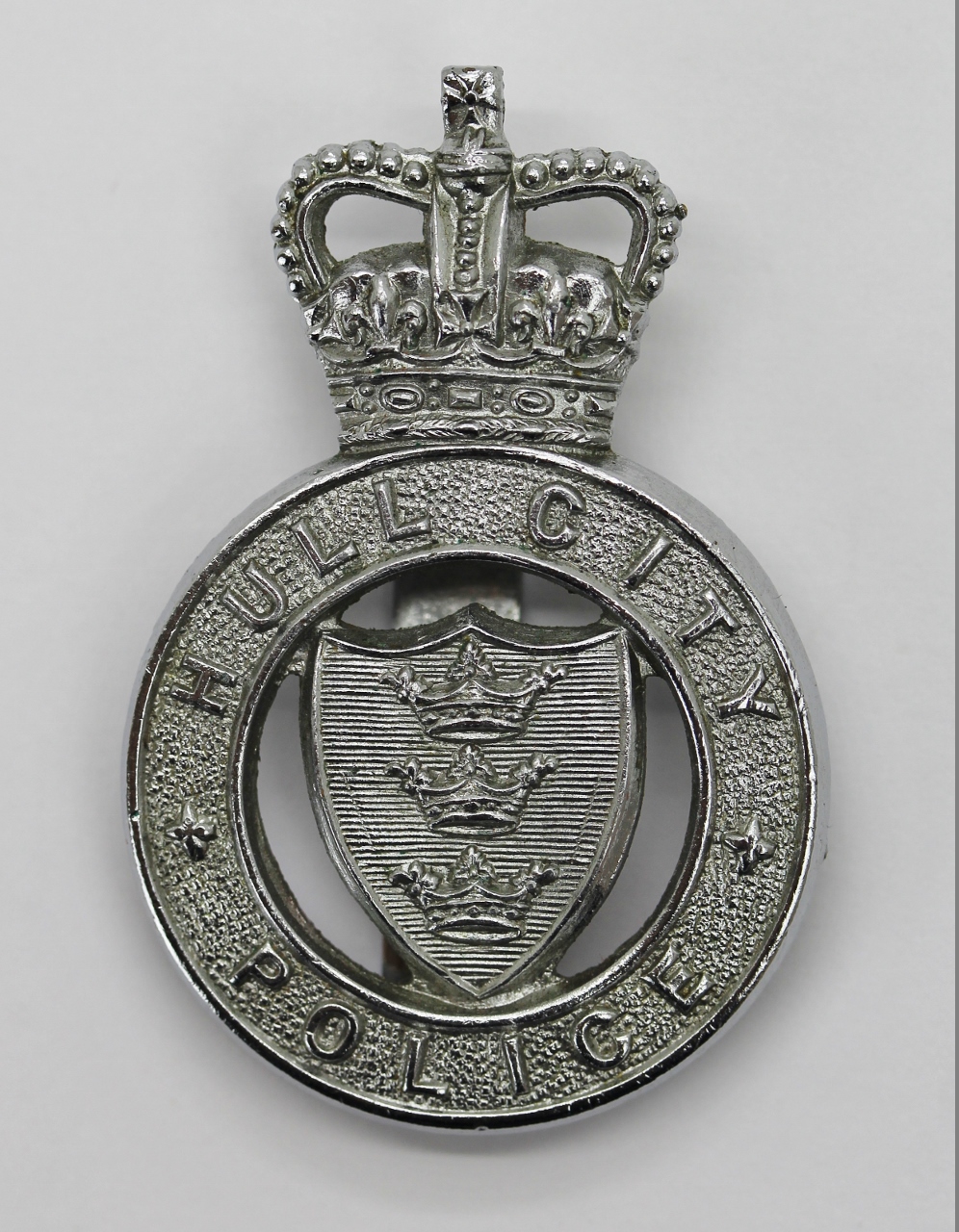 Hull City Police Cap Badge - Queen's Crown