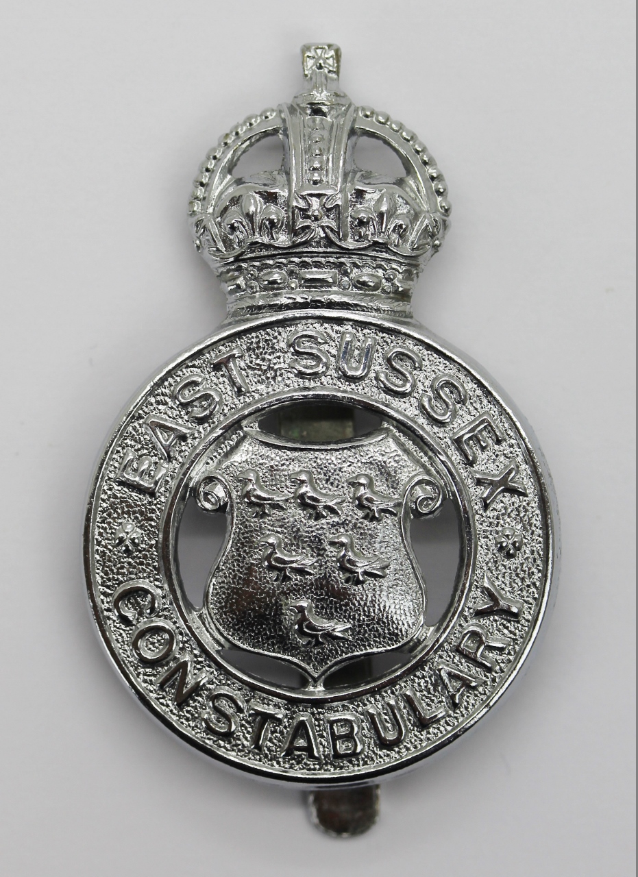 East Sussex Constabulary Cap Badge - King's Crown