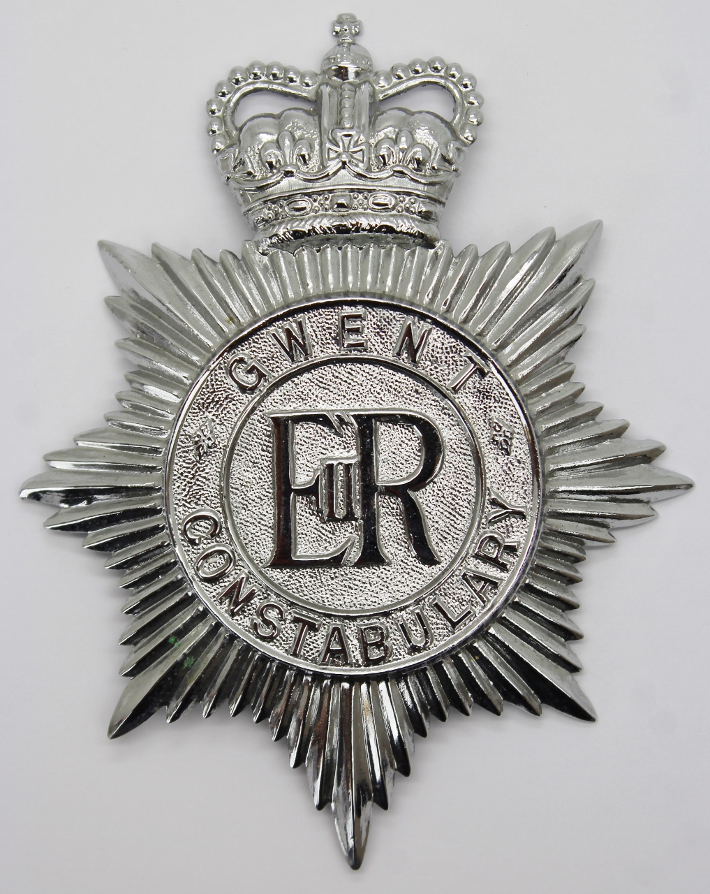 Gwent Constabulary Helmet Plate - Queen's Crown