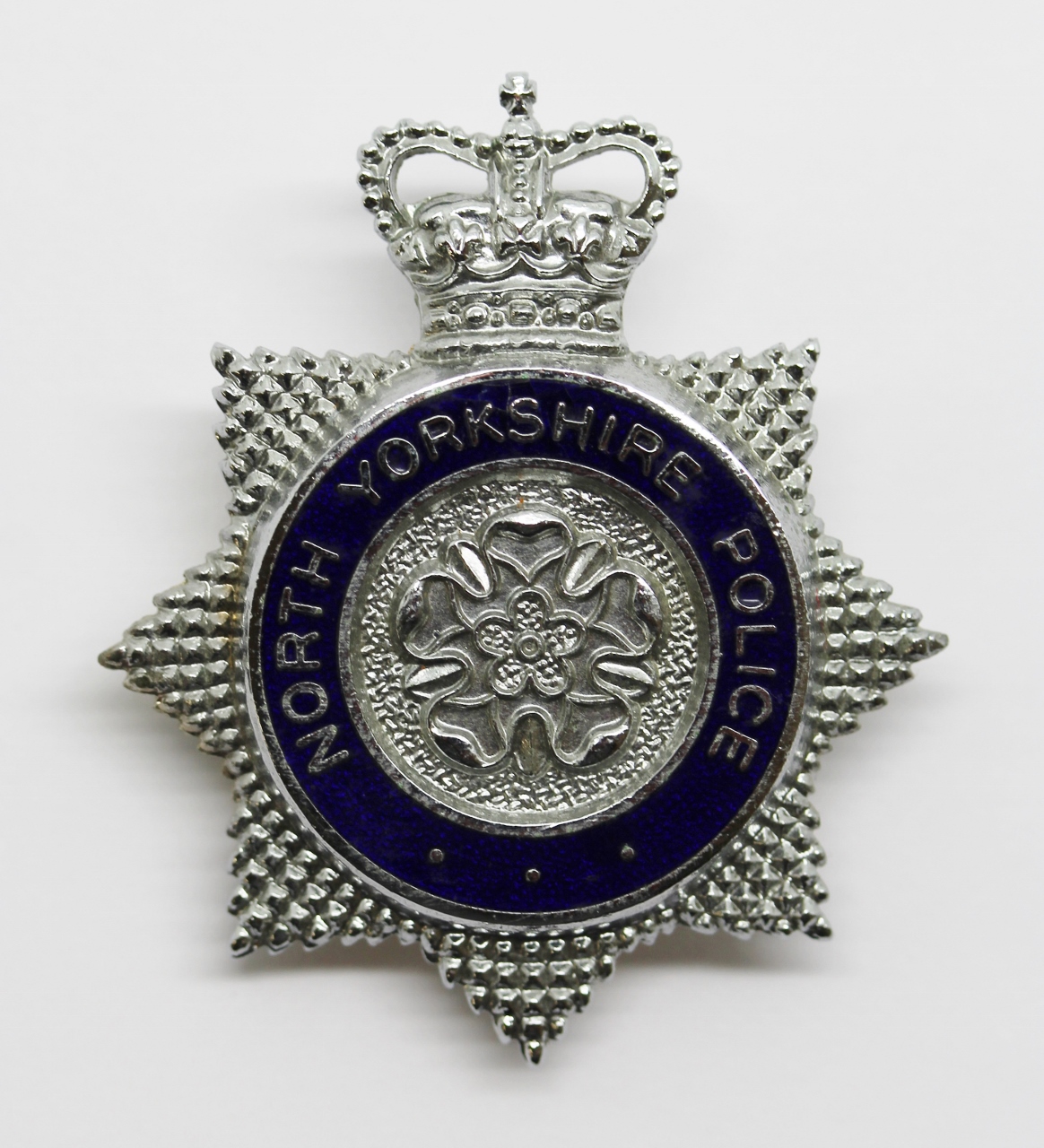 North Yorkshire Police Senior Officer's Enamelled Cap Badge - Queen's Crown