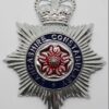 Lancashire Constabulary Enamelled Helmet Plate - Queen's Crown