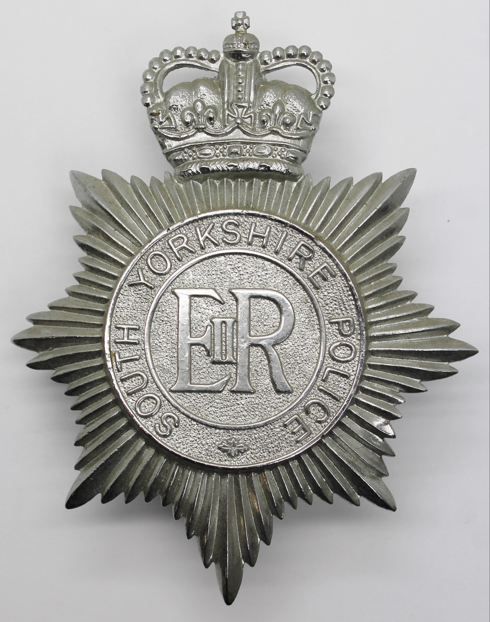 South Yorkshire Police Helmet Plate - Queen's Crown