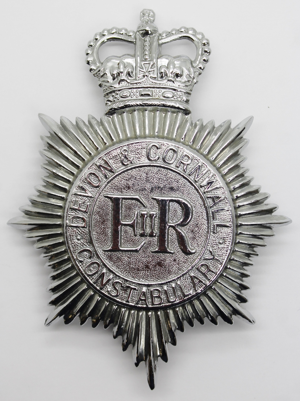 Devon & Cornwall Constabulary Helmet Plate - Queen's Crown