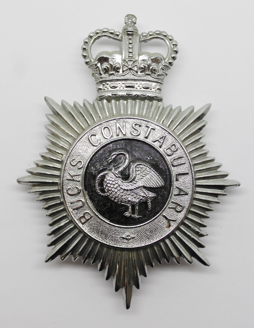 Buckinghamshire Constabulary Helmet Plate - Queen's Crown
