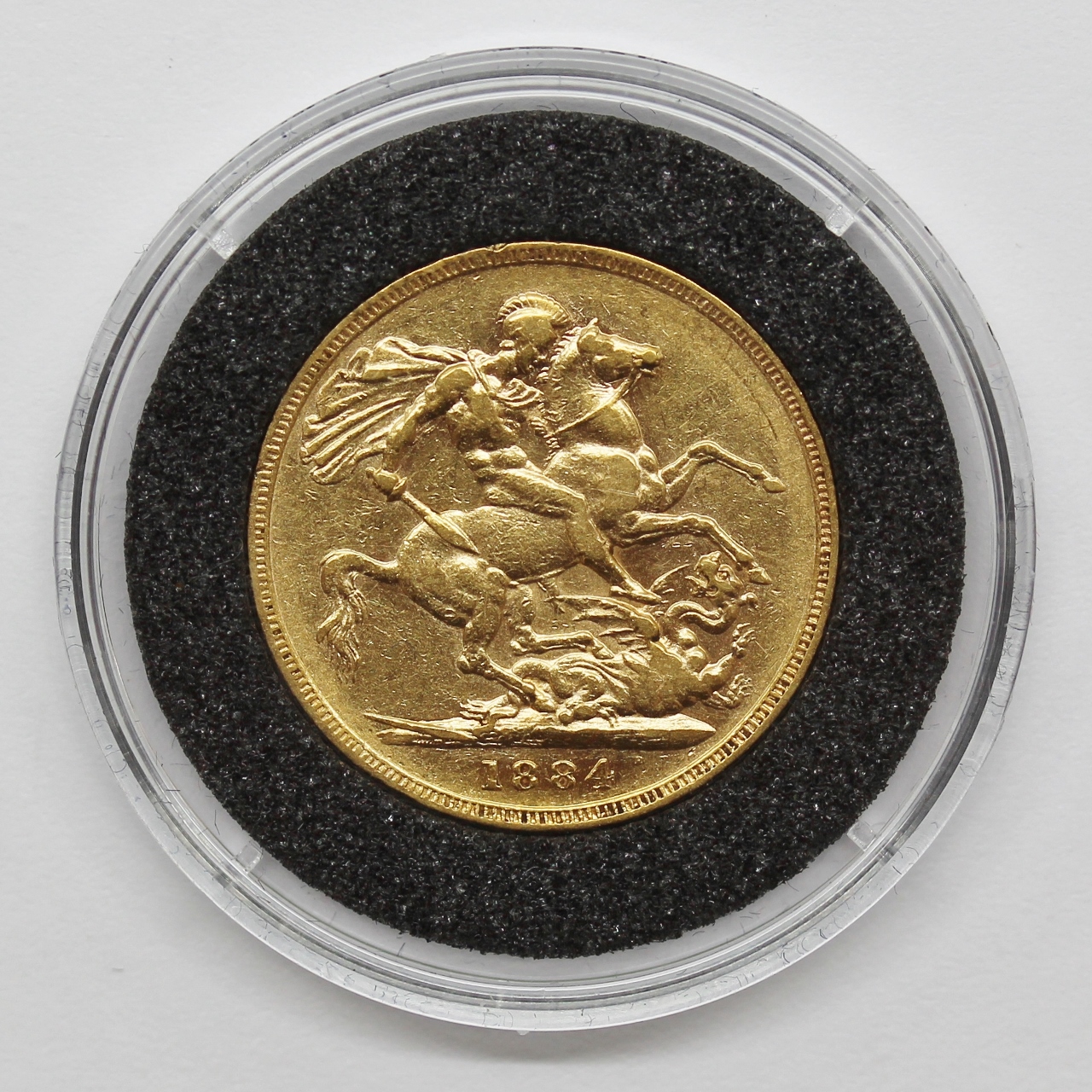 1884 M Victoria 22ct Gold Full Sovereign Coin (Melbourne Mint)
