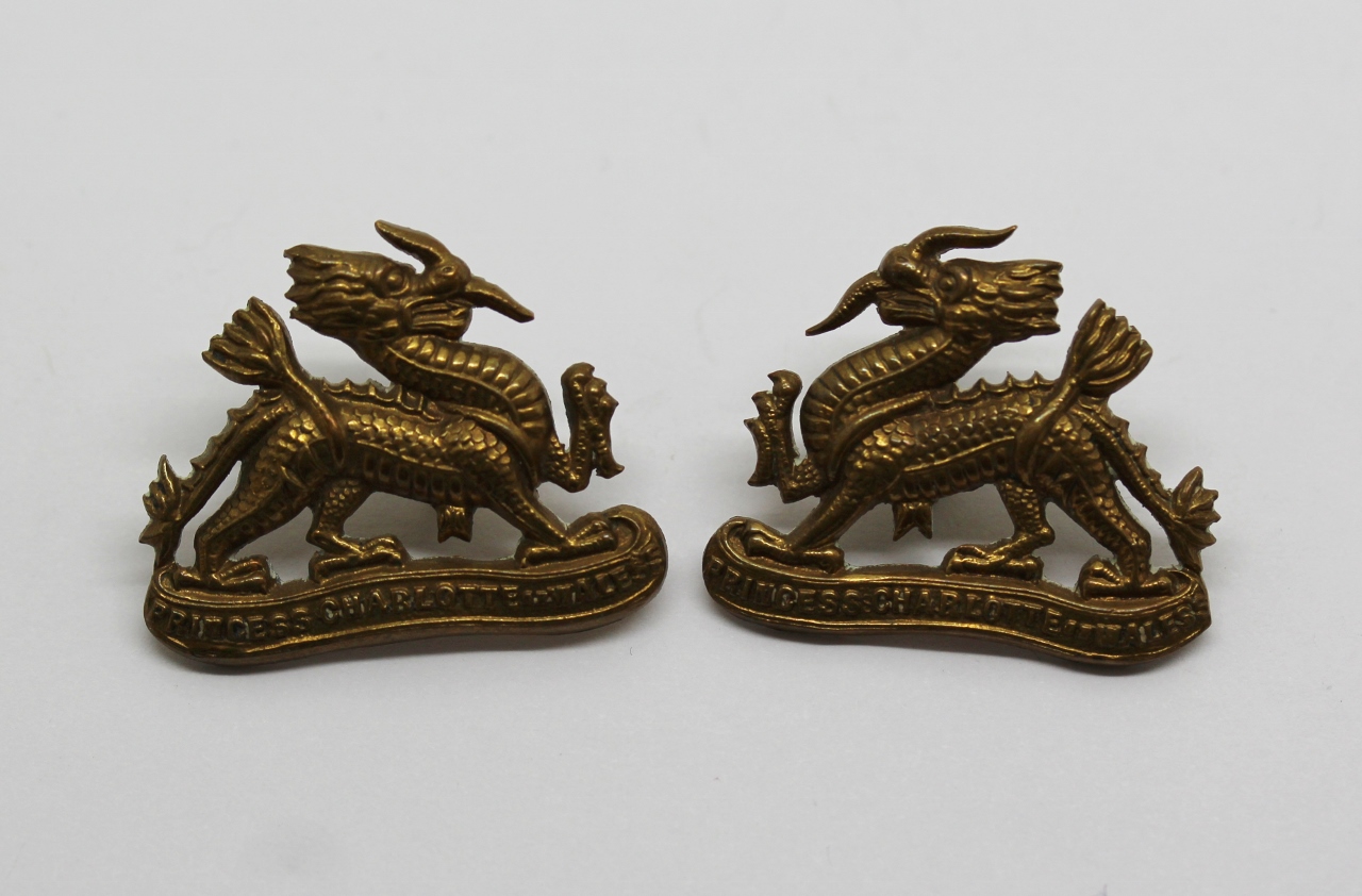 Pair of Royal Berkshire Regiment Collar Badges