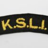 King's Shropshire Light Infantry (K.S.L.I.) Cloth Shoulder Title